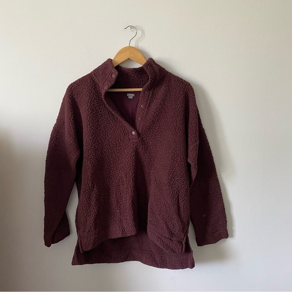 Aerie Grape Purple Quarter Zip Pullover Sweater Jacket Women's S - Picture 1 of 6